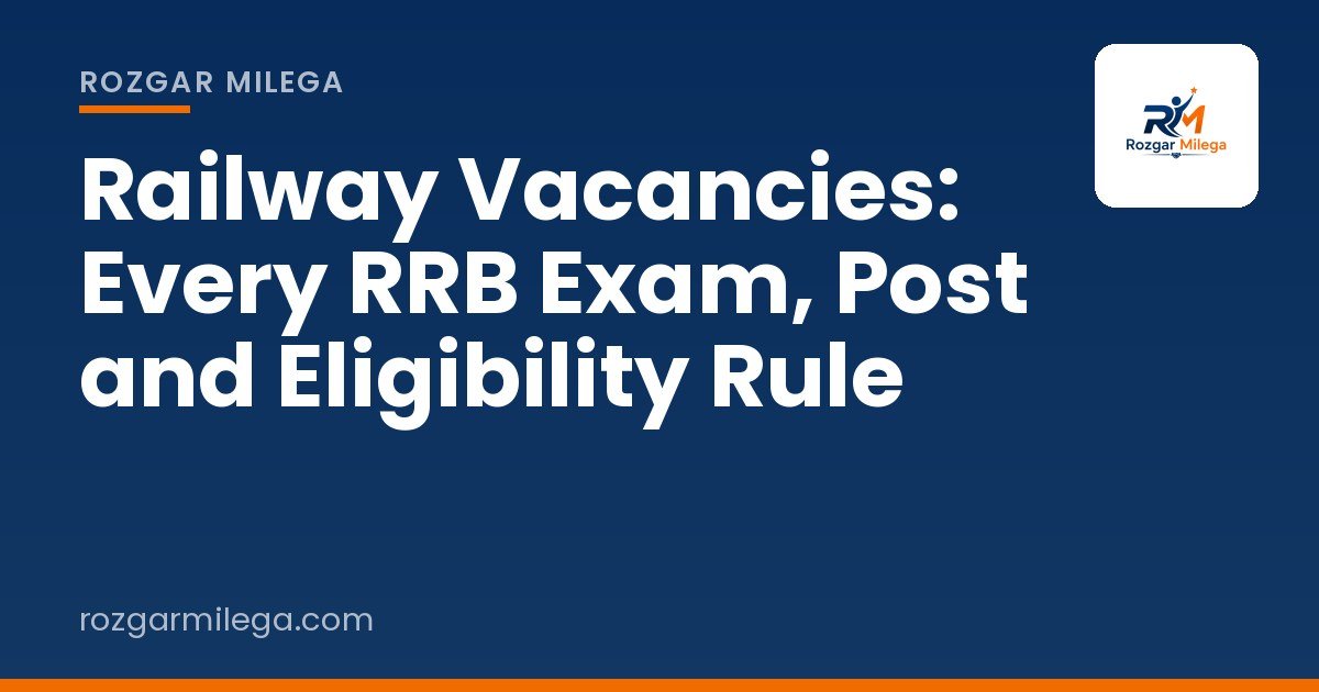 Railway Vacancies: Every RRB Exam, Post and Eligibility Rule